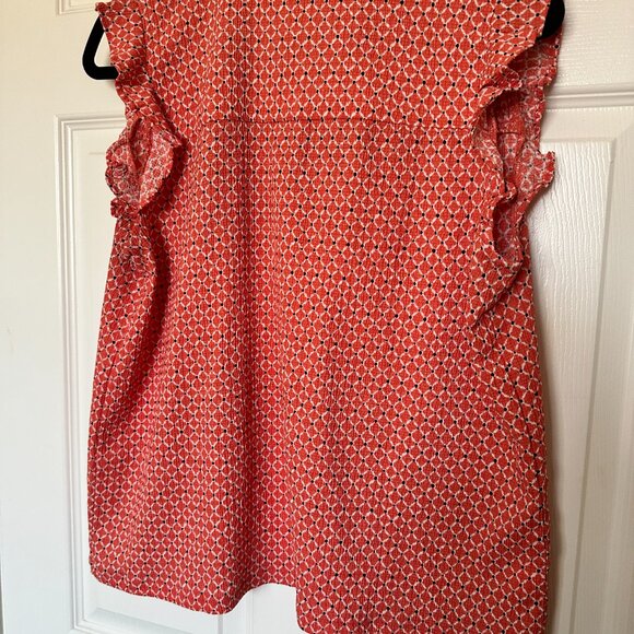L Ann Taylor Factory Orange Blouse - Picture 4 of 4